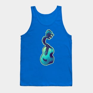 aqua blue acoustic guitar twisting Tank Top